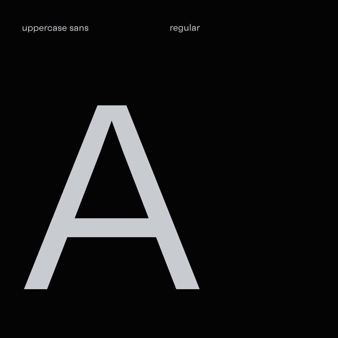 Uppercase letters animation