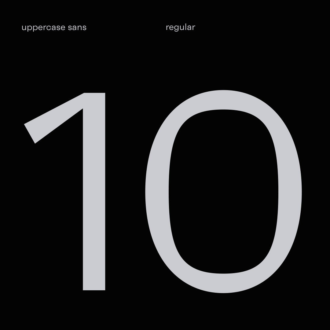 Uppercase numbers animation